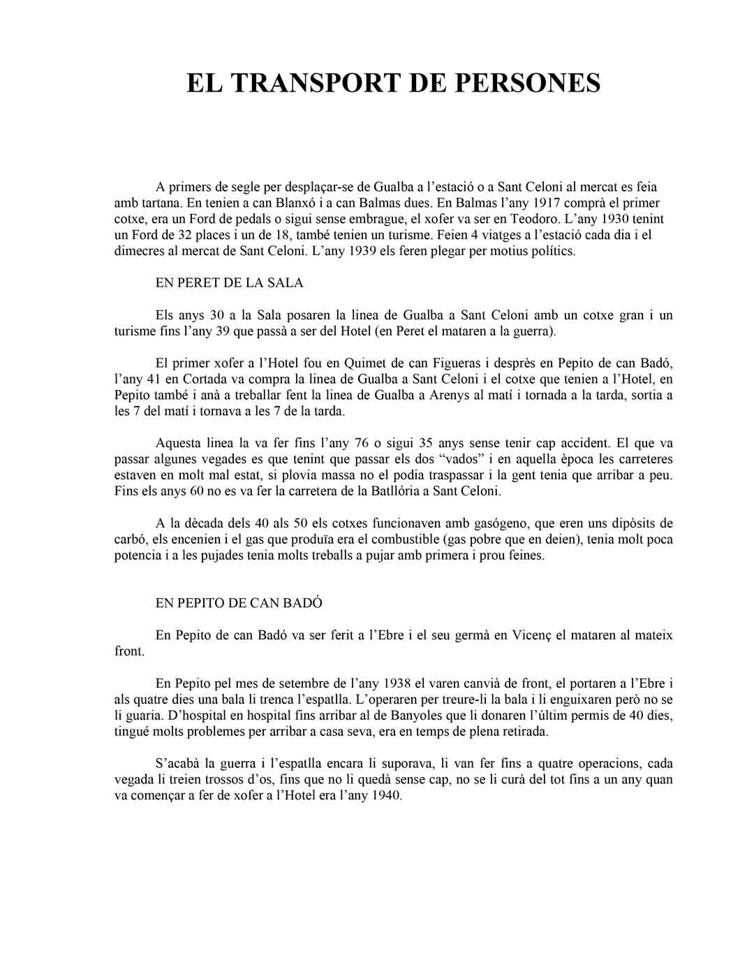 Transport de Persones