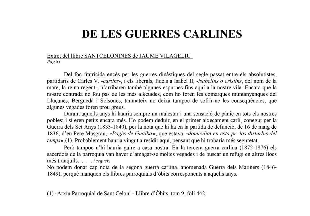 De les Guerres Carlines