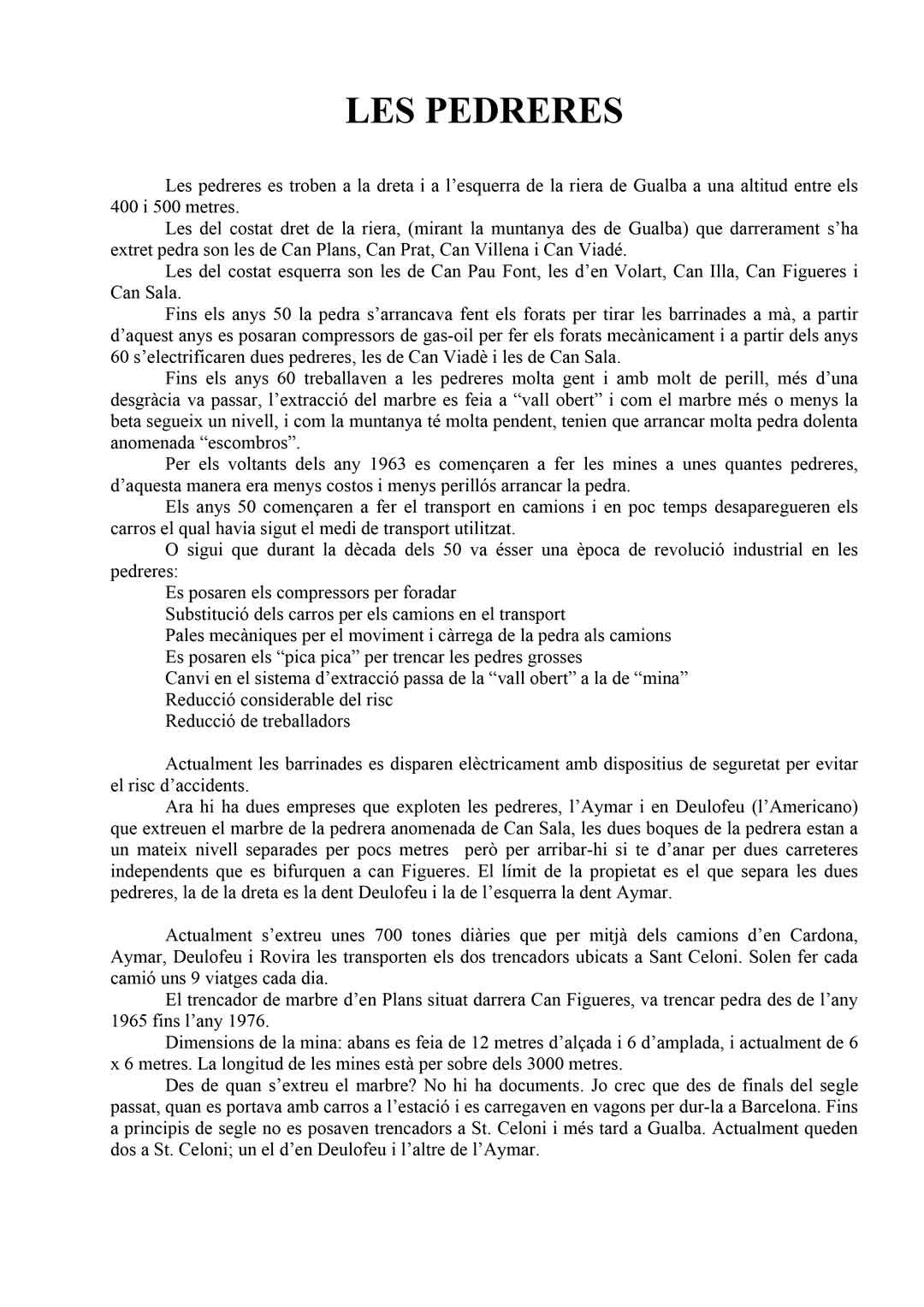 Les Pedreres